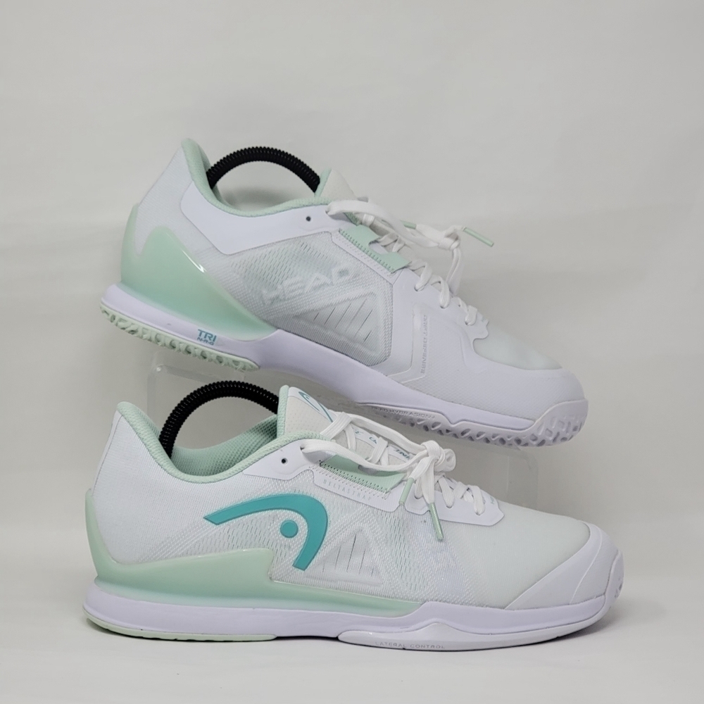 Head Women’s Sprint Pro 3.5 Tennis Shoes White and Aqua 274163 Size Multi New